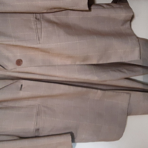 Women's Tan Blazer Pant Suit - Picture 2 of 14